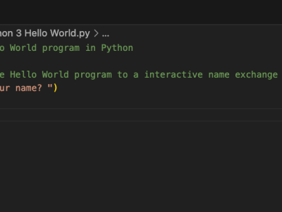 Getting Started with Python: Project 0 – “Hello,&nbsp;World”